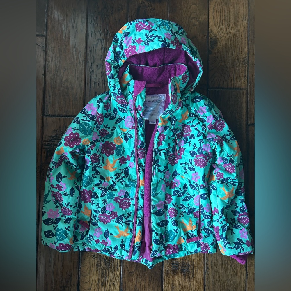 Garnet Hill Teal and Purple Winter Jacket